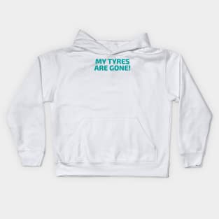 My tires are gone by Lewis Hamilton Kids Hoodie